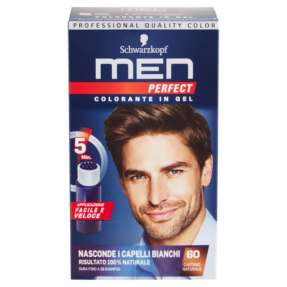 Men Perfect Colorante in Gel Castano Naturale N.60 - -