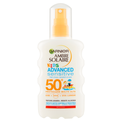 Ambre Solaire Crema Protezione Solare Advanced Sensitive Kids Spf 50+ 200 ml
