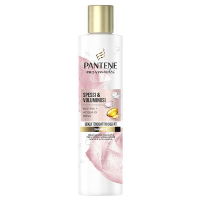 Pantene Pro-V Miracles Shampoo Spessi & Voluminosi con Biotina e Acqua di Rosa, Idrata Delicatamente 225ml