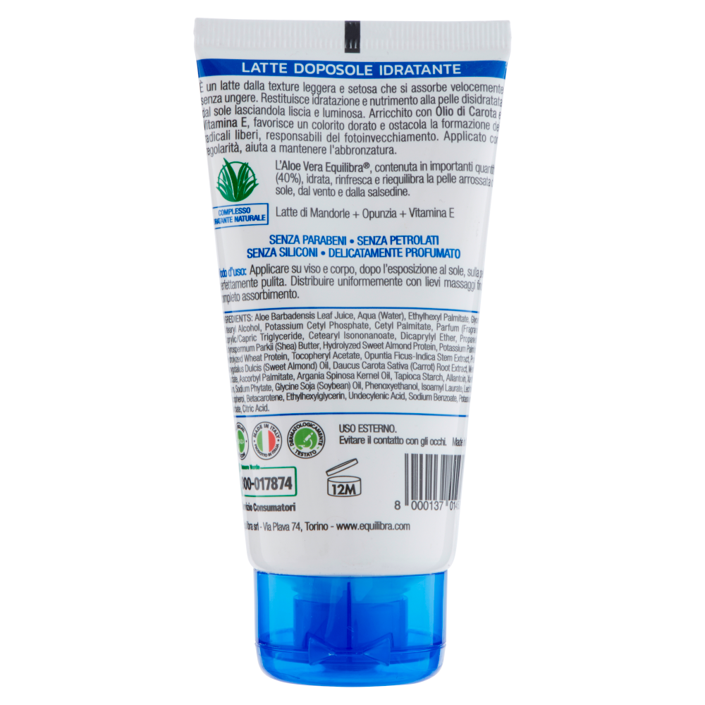 Equilibra Aloe Latte Doposole Idratante 75 ml, , large
