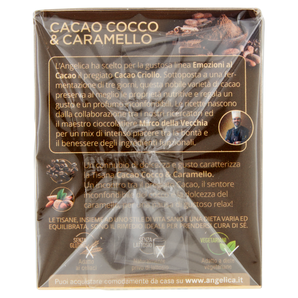 L'Angelica Le Tisane Emozioni al Cacao Cacao Cocco & Caramello 15 Filtri, , large
