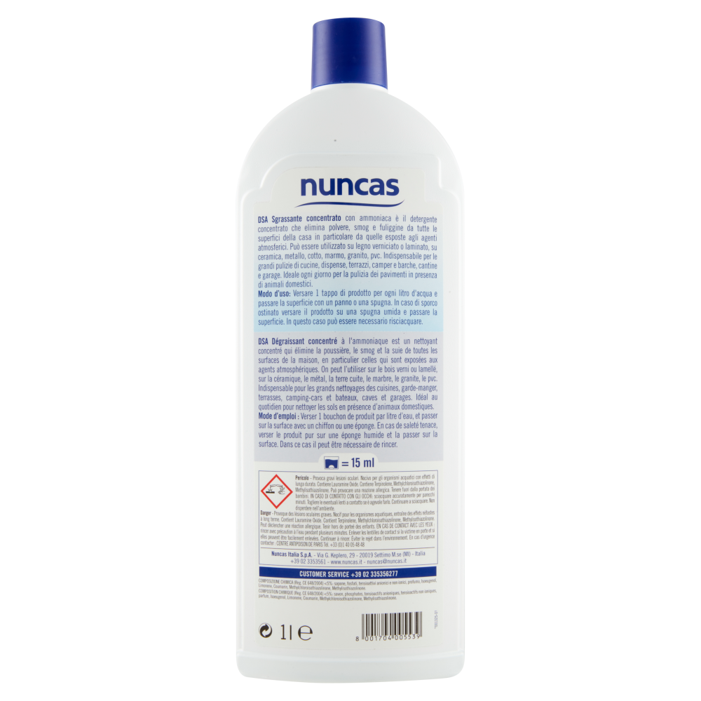 Nuncas DSA Detergente Ammoniaca 1000 ml, , large
