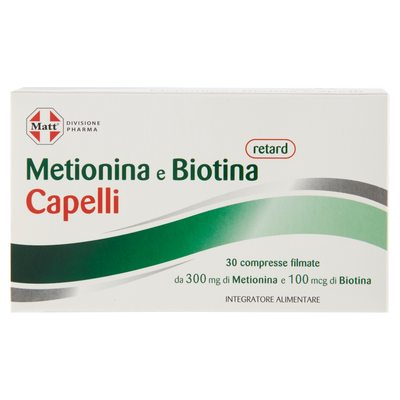 Matt  Metionina e Biotina Retard Capelli 30 Compresse