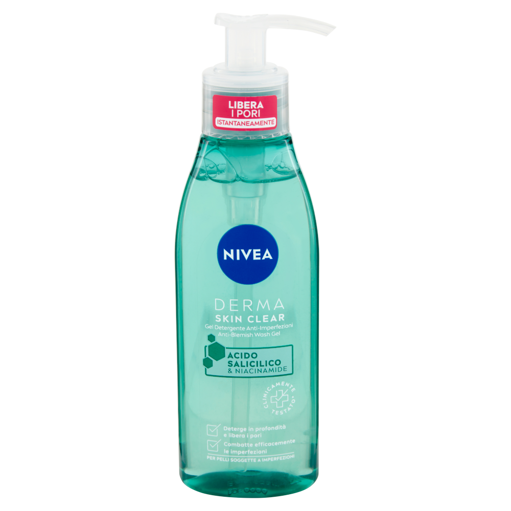 Nivea Derma Skin Clear Gel Detergente Anti-Imperfezioni 150 ml - -