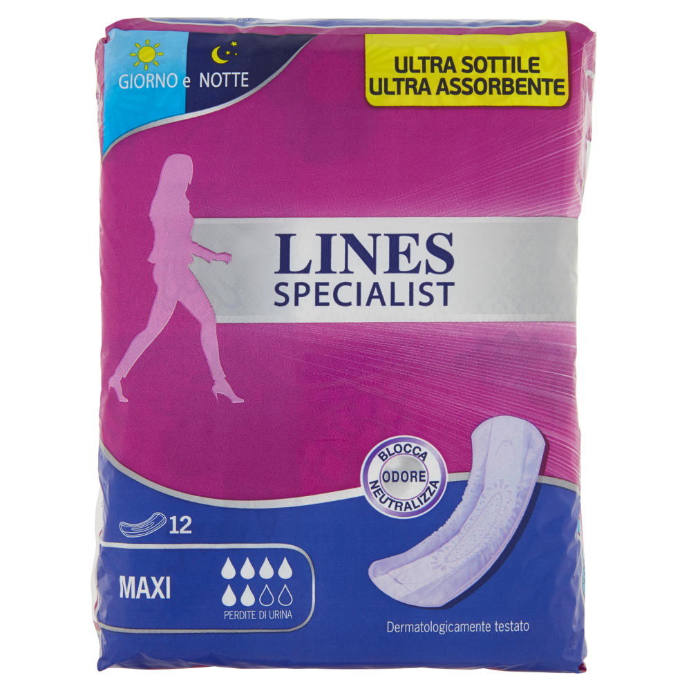 Lines Specialist Maxi - 12 Assorbenti Per Incontinenza Leggera - Immagine 9