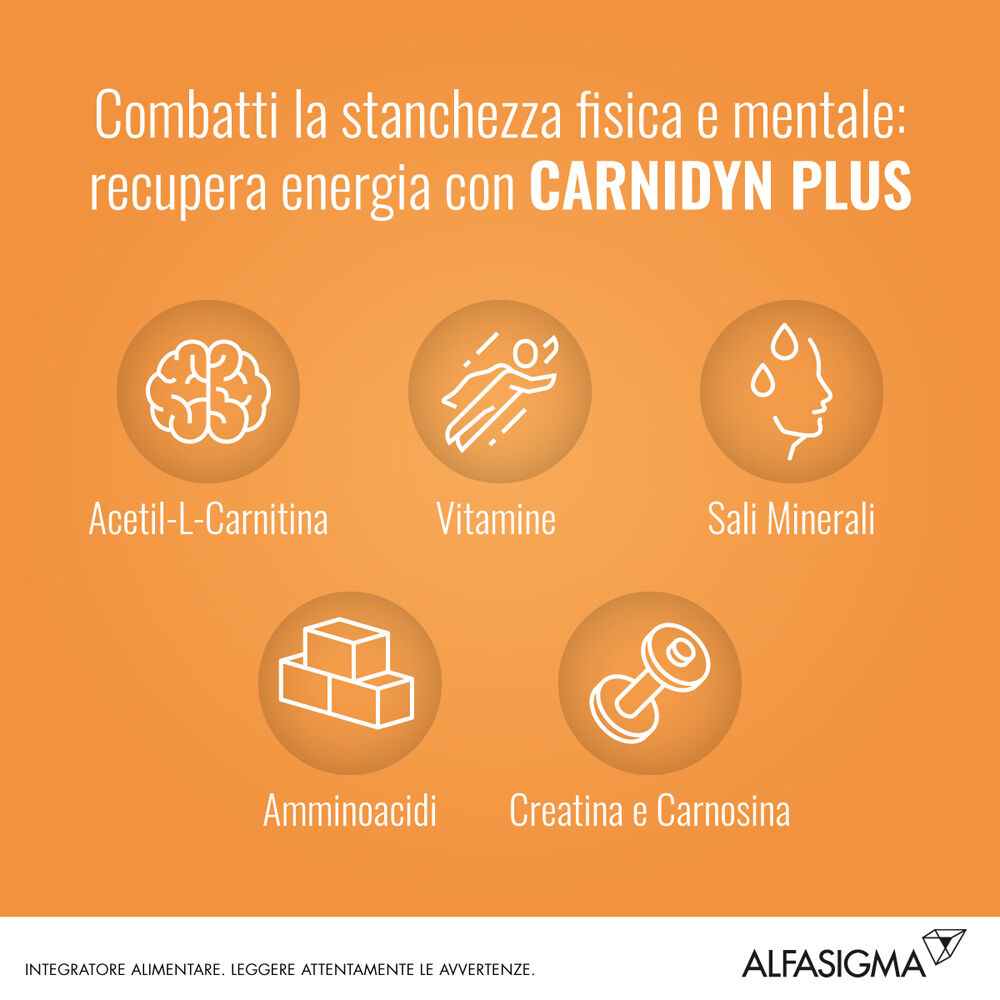 Carnidyn Plus per Stanchezza 18 Compresse Masticabili, , large