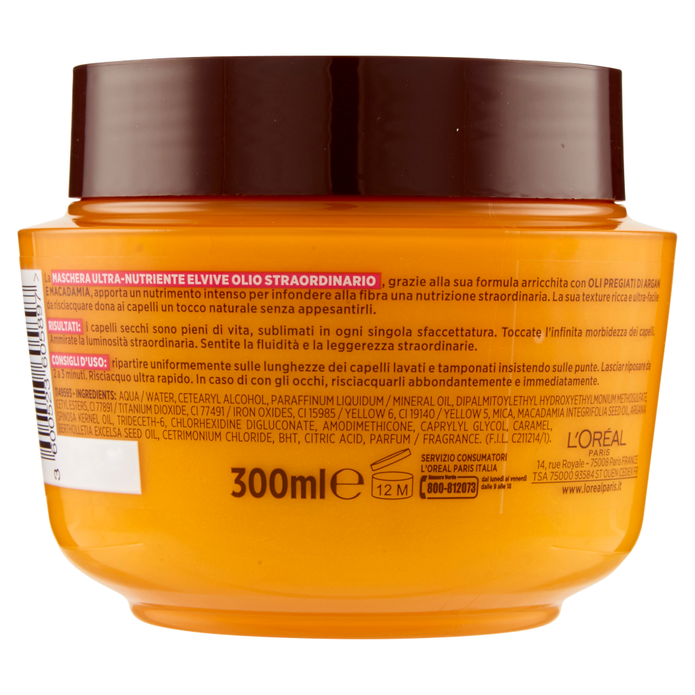 L'Or&eacute;al Paris Elvive Olio Straordinario Maschera 300ml, , large