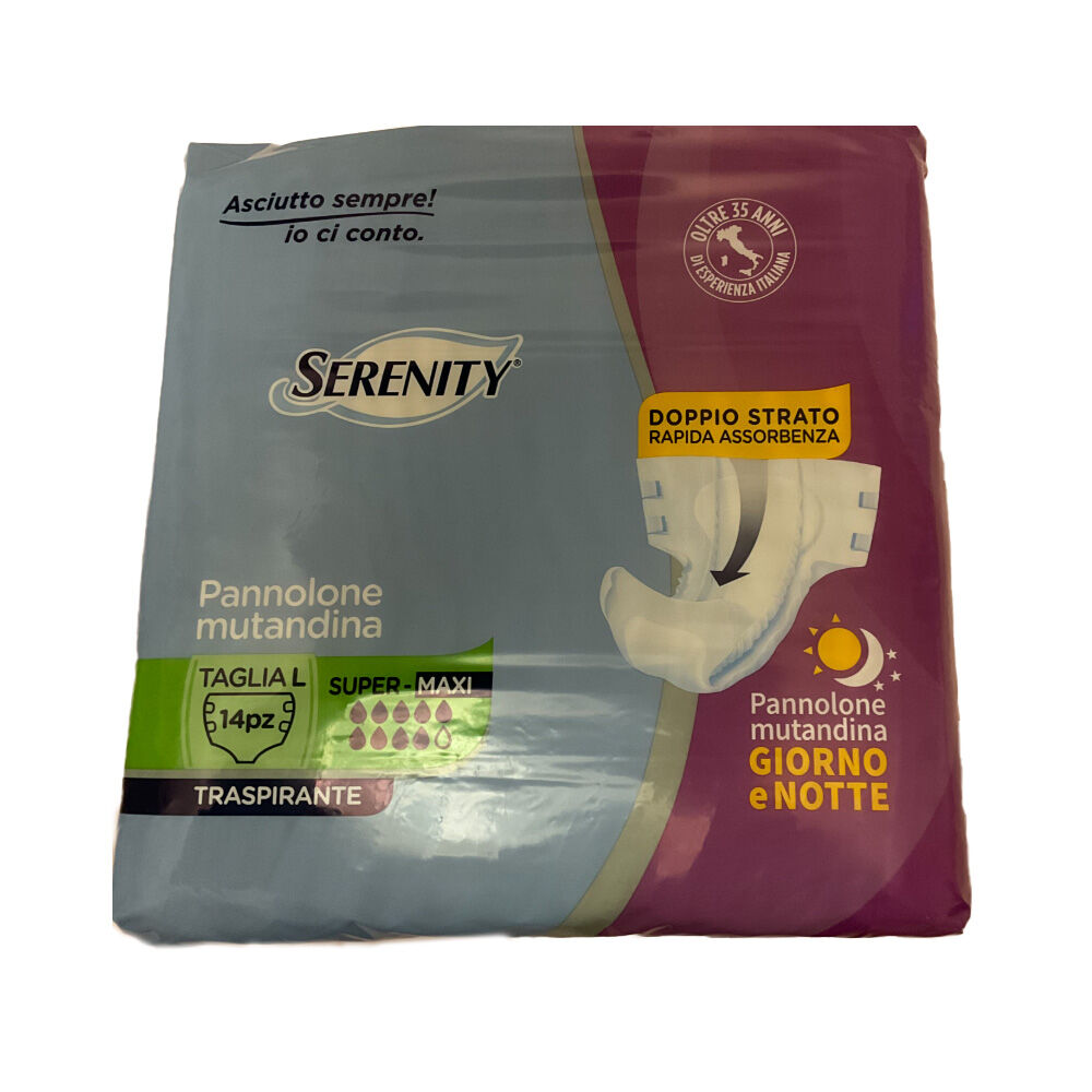Serenity Pannolone Mutandina Giorno Extra Taglia L 14 Pezzi, , large