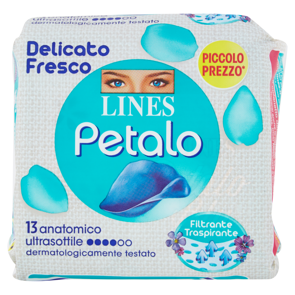 Lines Petalo Blu Antomico 13 Assorbenti, , large