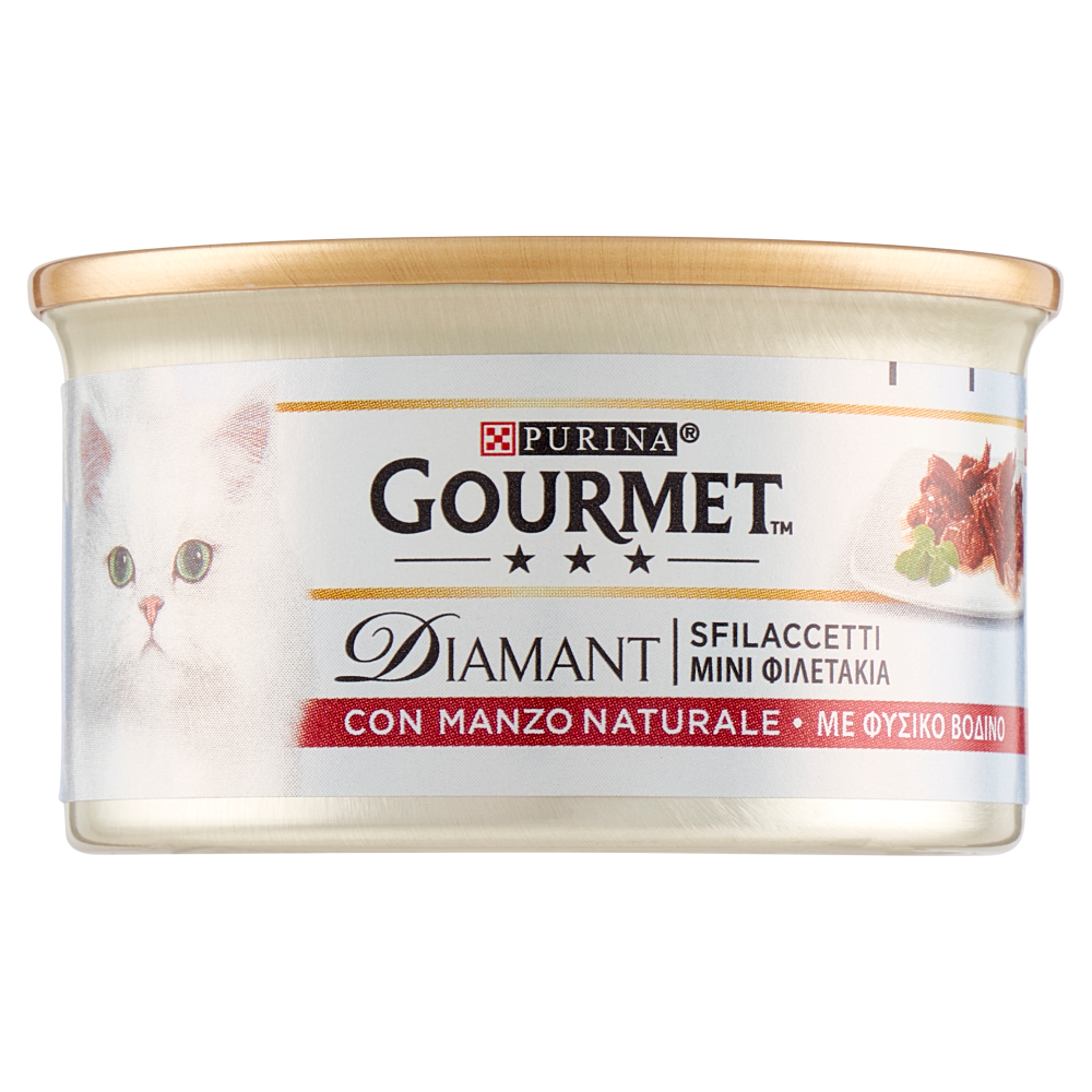Purina Gourmet Diamant Sfilaccetti con Manzo Prelibato 85 g - -