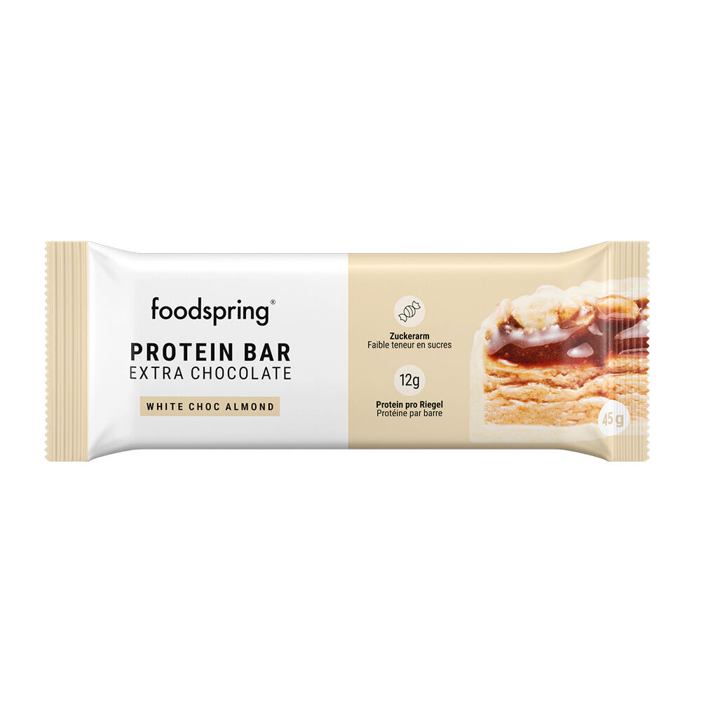Foodspring Protein Bar White Choco Almond 45g - -