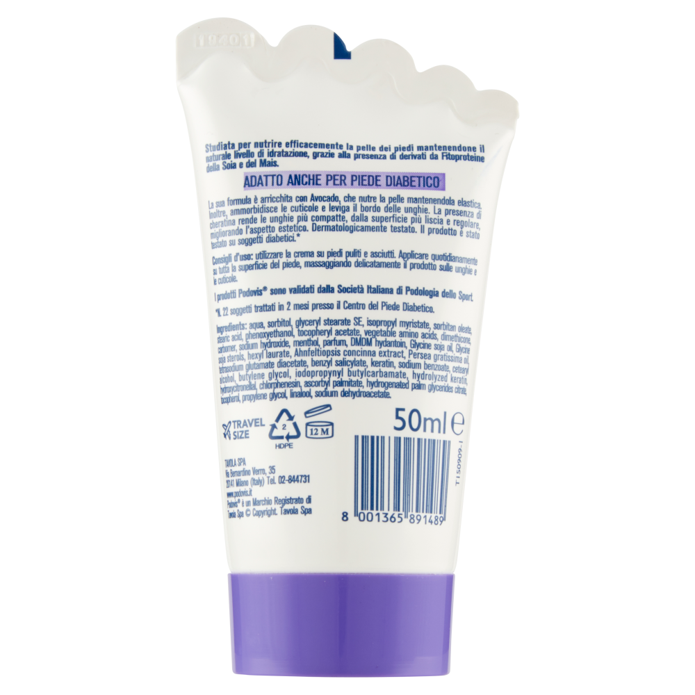 Podovis Mini Size Crema Piedi Unghie 50ml, , large