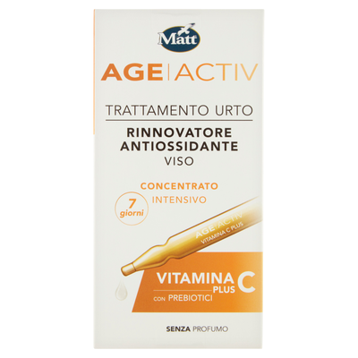 Matt Age Activ Trattamento Urto Rinnovatore Antiossidante Viso Vitamina C Plus 7 Fiale