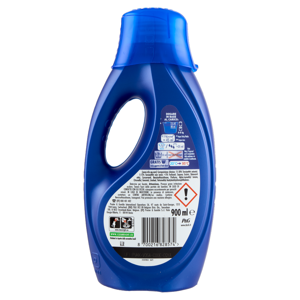 Dash Power Detersivo Lavatrice Liquido Azione Extra Smacchiante 20 Lavaggi, , large