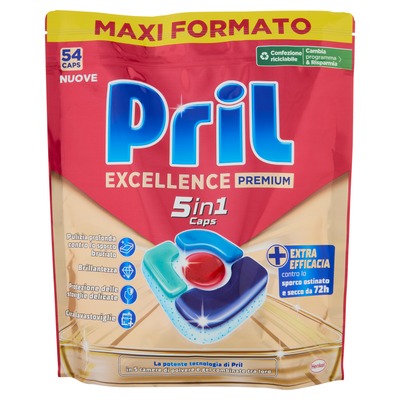 Pril Excellence Premium 5in1 Caps 54 Pezzi