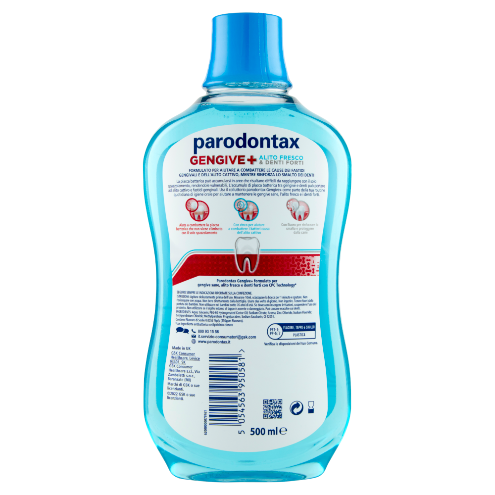 Paradontax Collutorio Gengive e Alito Fresco 500ml, , large