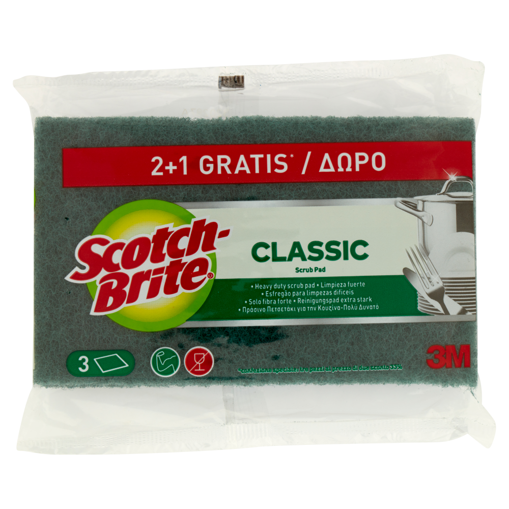 Scotch Brite Solofibra Forte 2+1 pezzi,  Scotch Brite Solofibra Forte 2+1 pezzi, , large