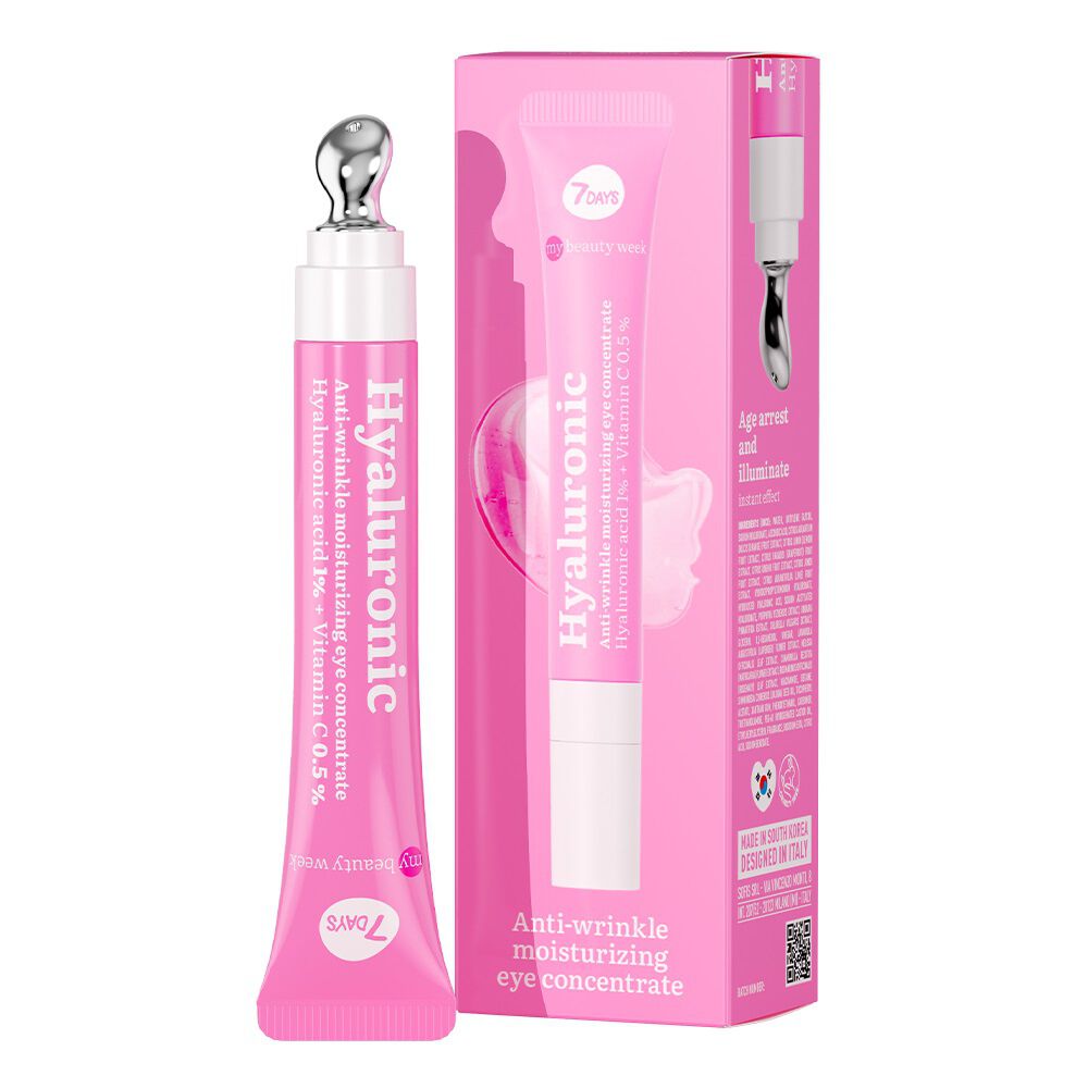 7DAYS Contorno Occhi Concentrato Anti-Rughe con Acido Ialuronico e Vitamina C 18 ml	, , large