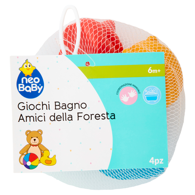 Neo Baby Giochi Bagno Amici della Foresta 6m+ 4 Pezzi
