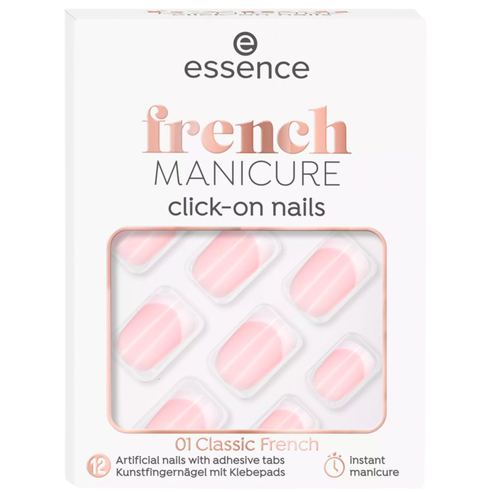 Essence French Click-On Unghie Finte N.01,  Essence French Click-On Unghie Finte N.01, , large