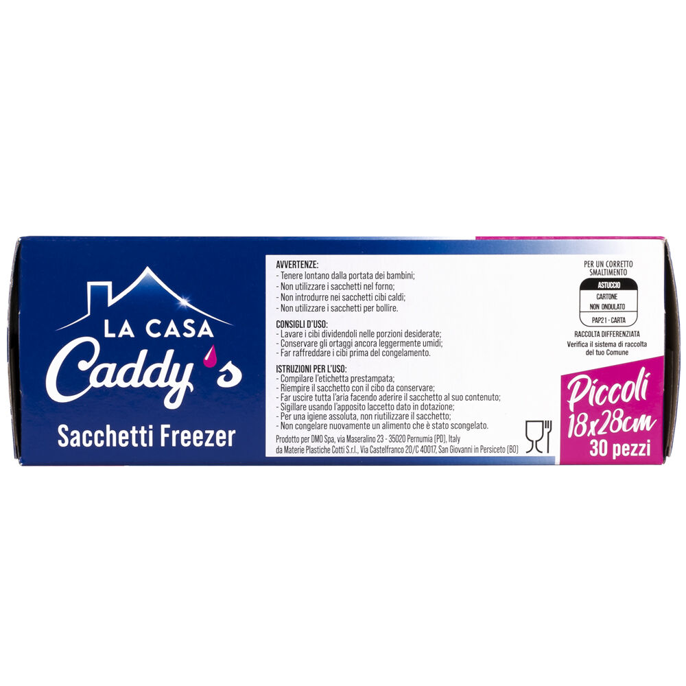 Caddy's Sacchetti Freezer Piccoli 18x28 30 Pezzi, , large