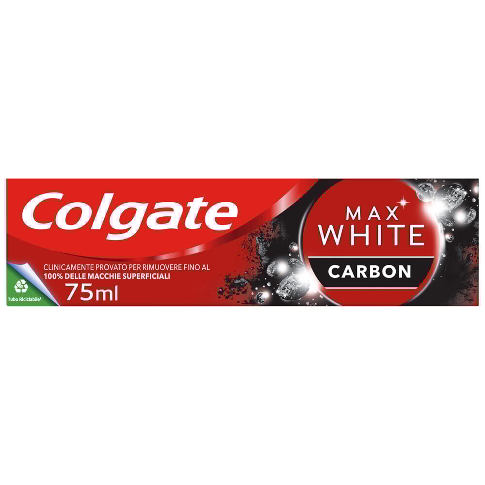 Colgate Dentifricio Sbiancante Minerale Max White Carbon 75 ml, , large