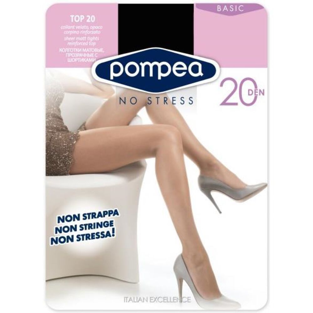 Pompea Collant 20 Den 1/2-S Nero, , large