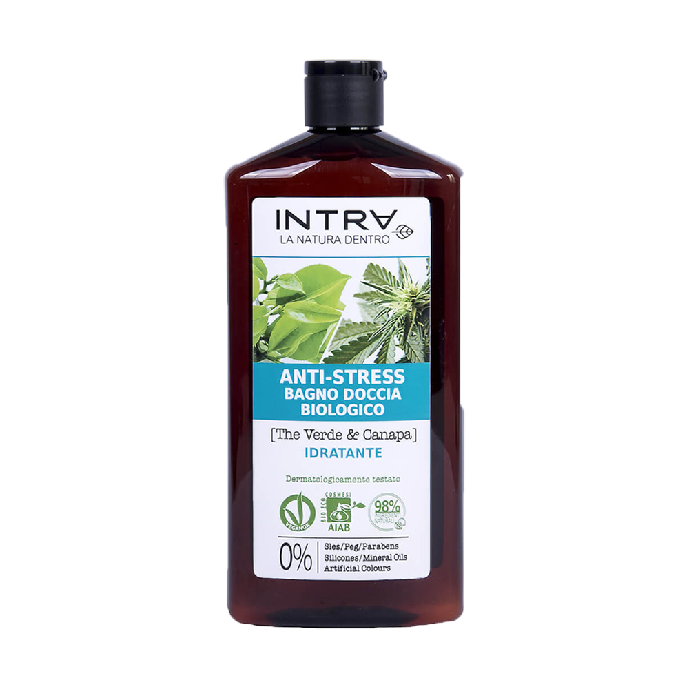 Intra Thè Verde e Canapa Bagno Doccia Anti-stress 400 ml, , large