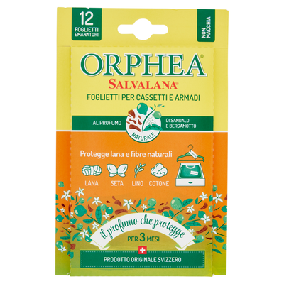 Orphea Salvalana Profumo di Sandalo e Bergamotto 12 Foglietti