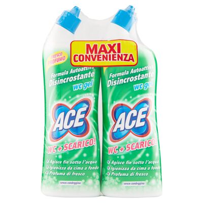 Ace WC Gel Disinfettante 700 ml 2 Pezzi