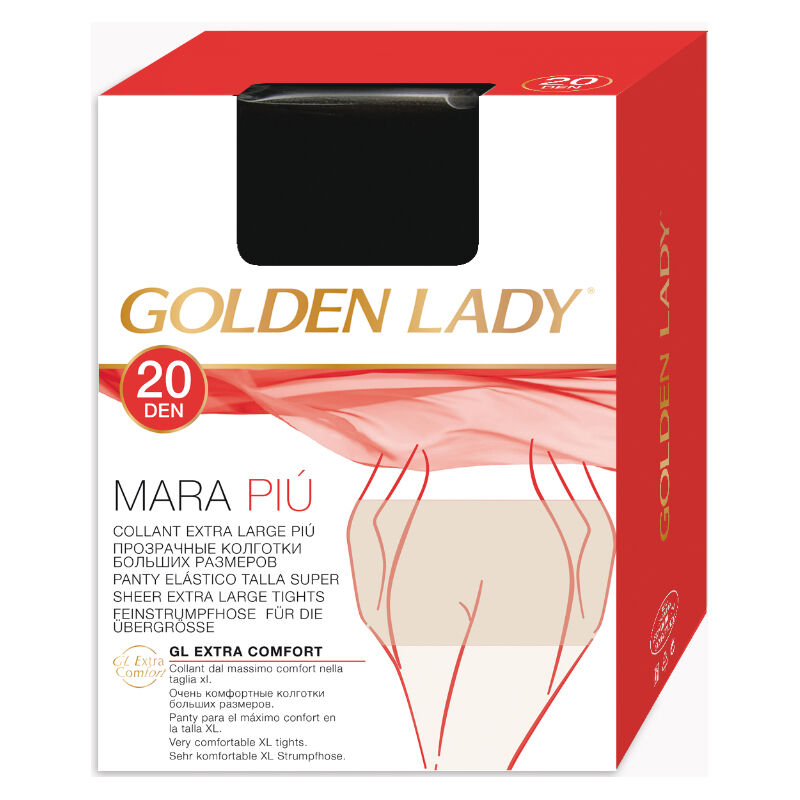 Golden Lady Collant Mara Più 20 Den Nero XXL - -
