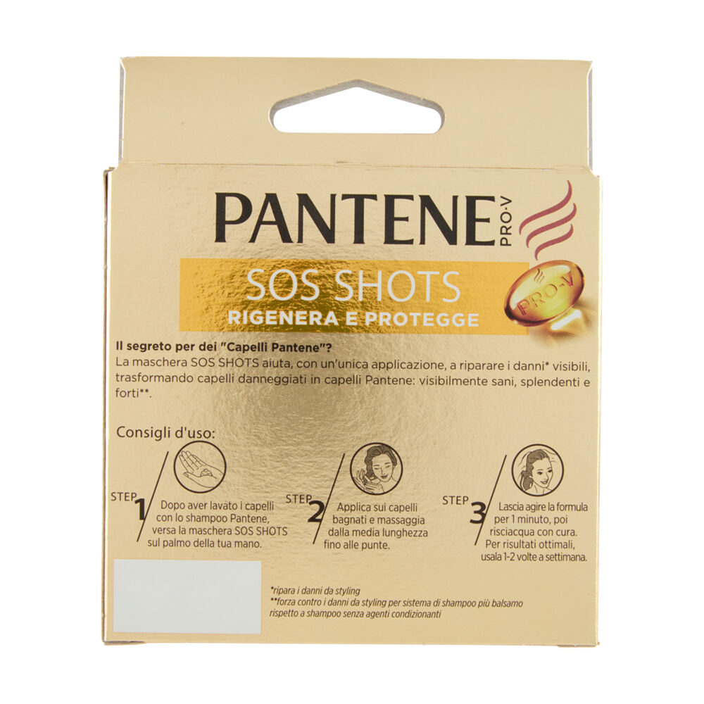 Pantene Pro-V Sos Shots Rigenera e Protegge, Trattamento Intensivo, per Capelli Danneggiati 45 ml, , large
