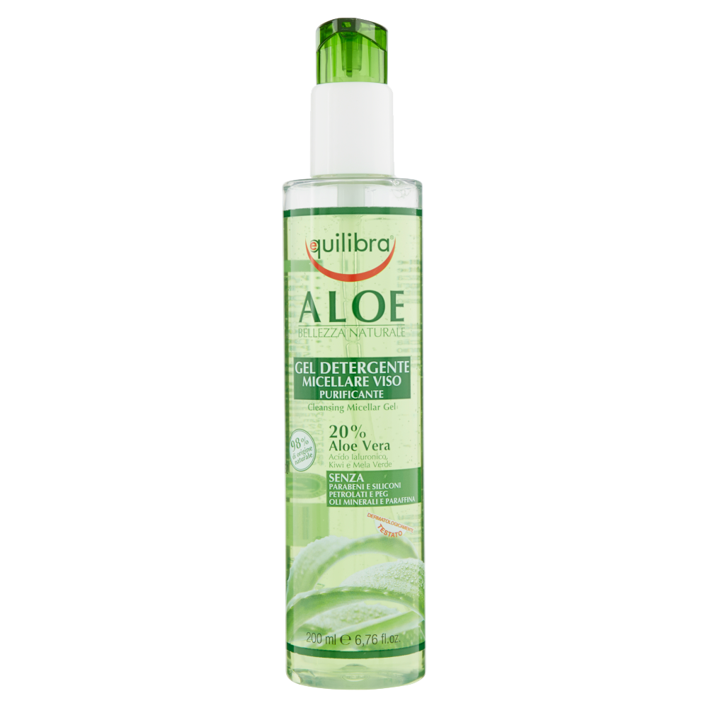 Equilibra Aloe Gel Detergente Micellare Viso Purificante 200 ml, , large