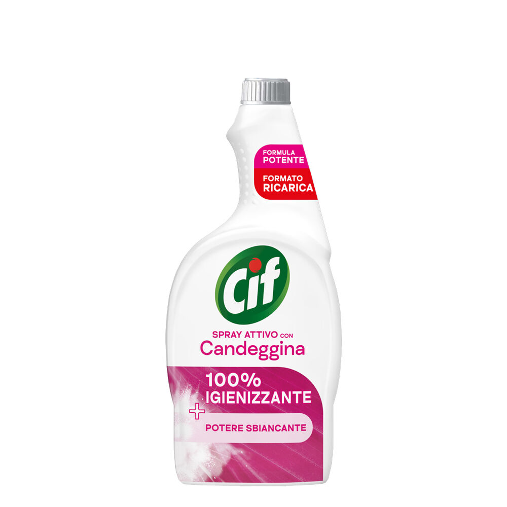 Cif Spray Attivo con Candeggina 100% Igienizzante Ricarica 650 ml, , large