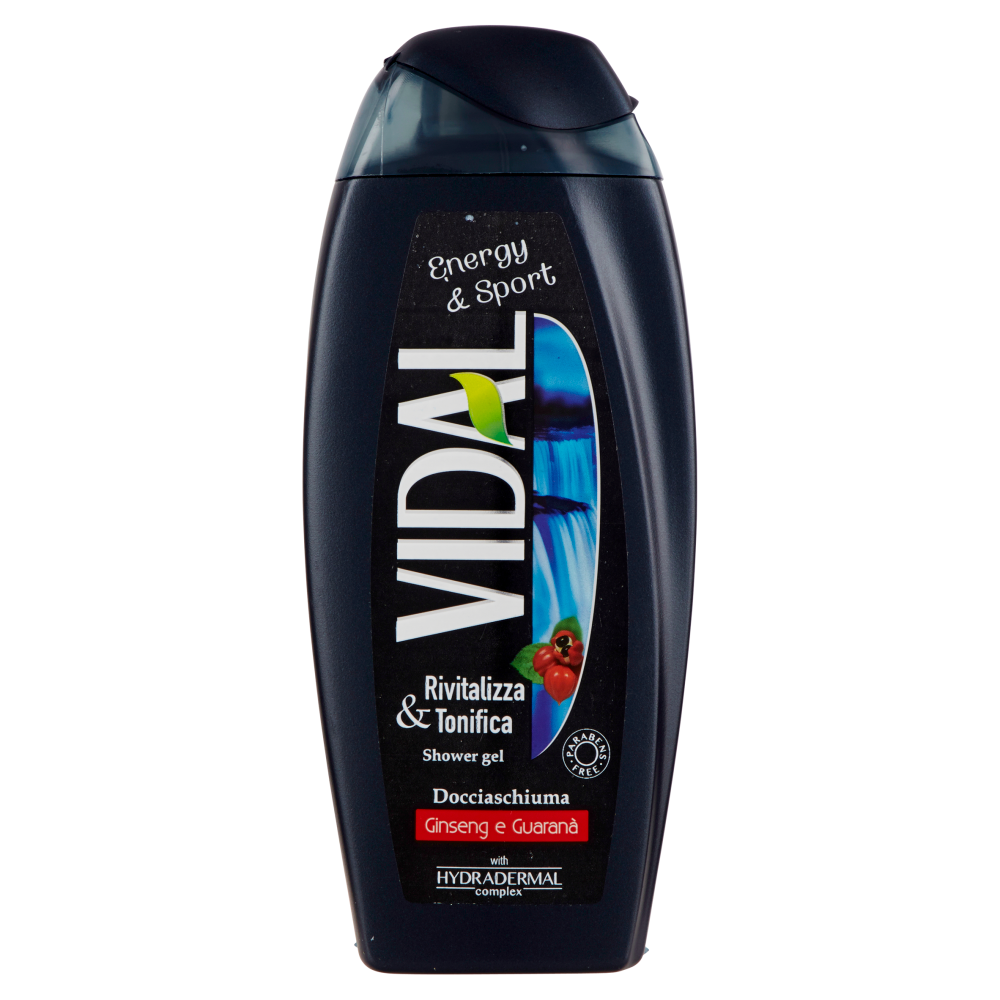 Vidal Energy & Sport Doccia Shampoo Energizzante Ginseng E Guarana 250 ml, , large