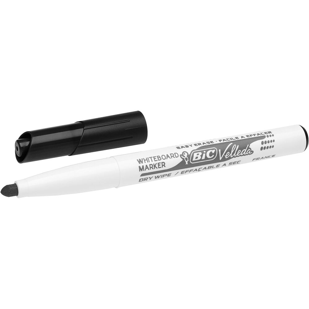 Bic Velleda Marcatore Cancellabile per Lavagna Nero 1 Pezzo , , large