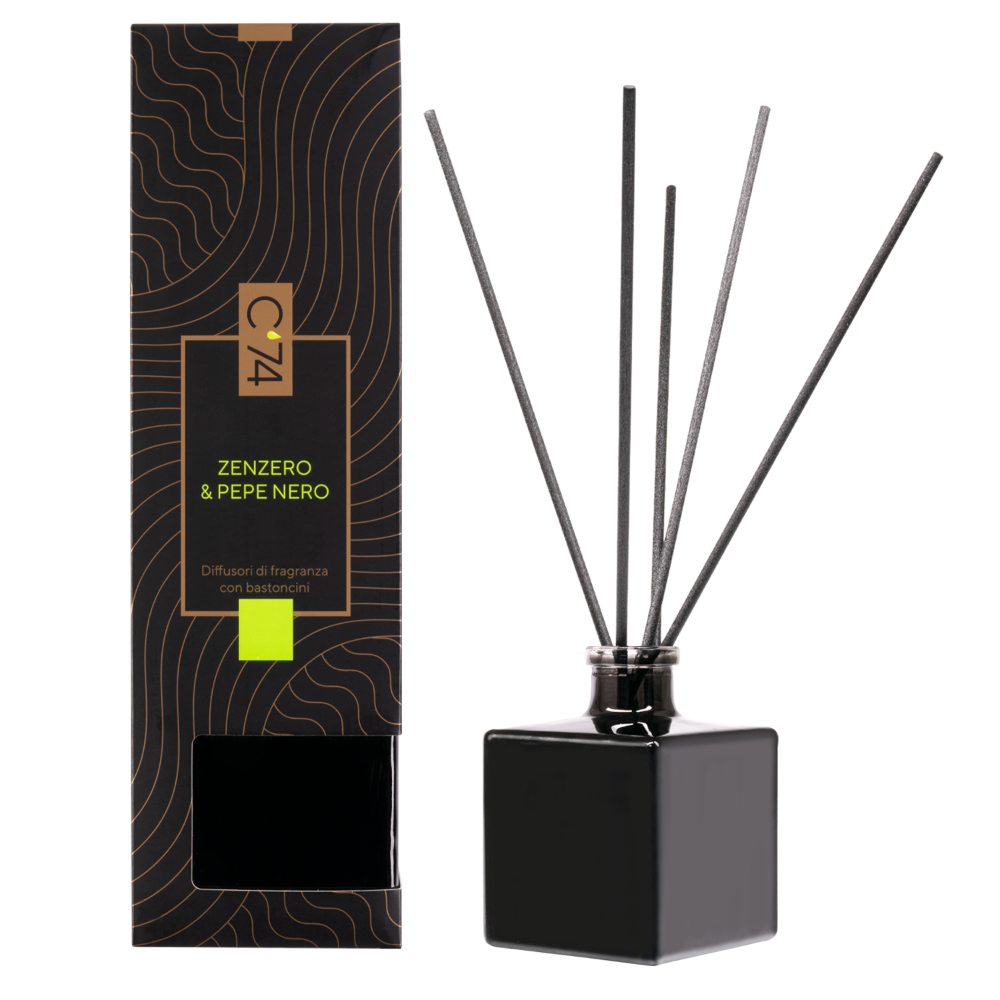C'74 Diffusori di Fragranza con Bastoncini Zenzero & Pepe Nero 200 ml - -