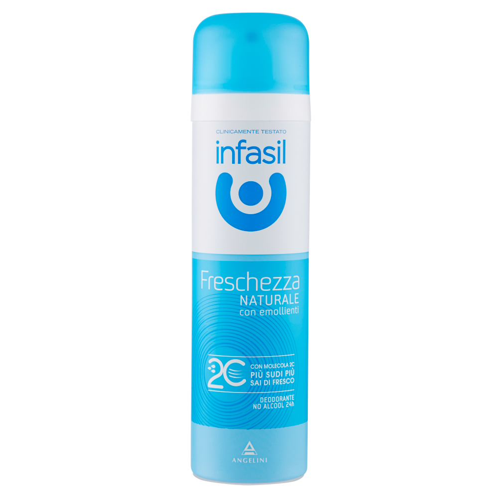 6pz INFASIL FRESCHEZZA deodorante corpo spray Naturale con emolliente 150ml - Immagine 8