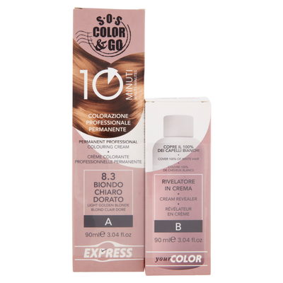 Alama SOS Colorazione Permanente e Rivelatore in Crema 8.3 Biondo Dorato 90ml