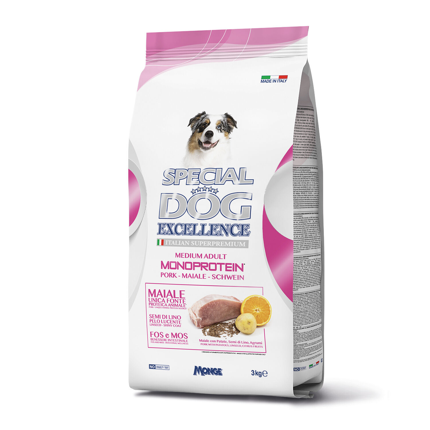 Special Dog Excellence Monoprotein Medium Adult Maiale 3 kg - -