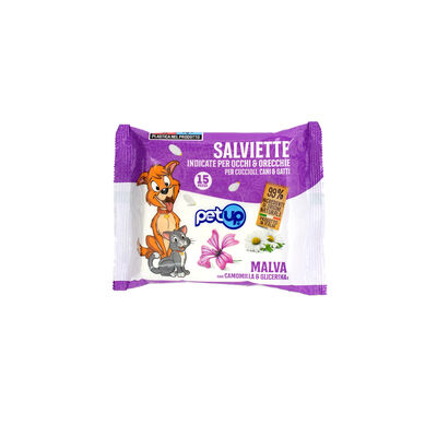 Petup Salviette Detergenti Occhi e Orecchie 15 Pezzi