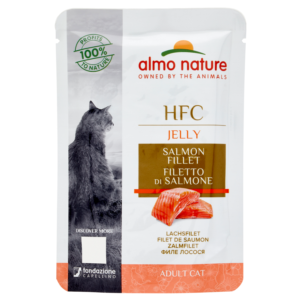 Almo NatureHFC Jelly Adult Cat Filetto di Salmone 55 g - -