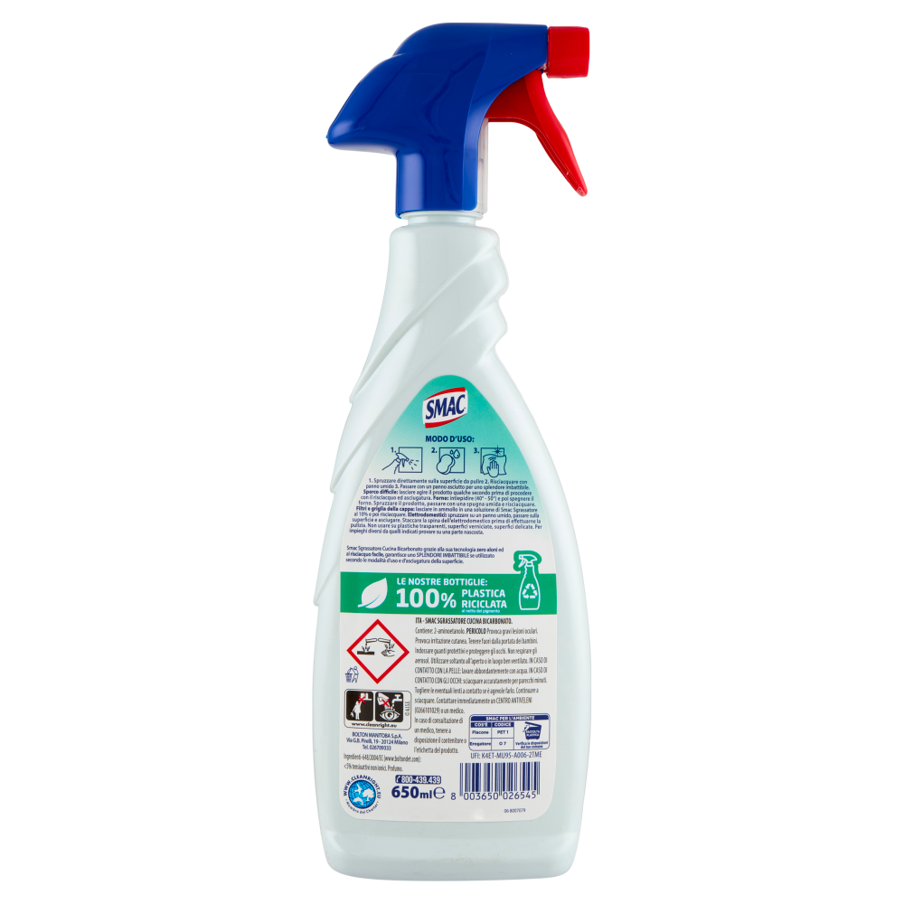 Smac Sgrassatore Cucina Bicarbonato 650 ml, , large