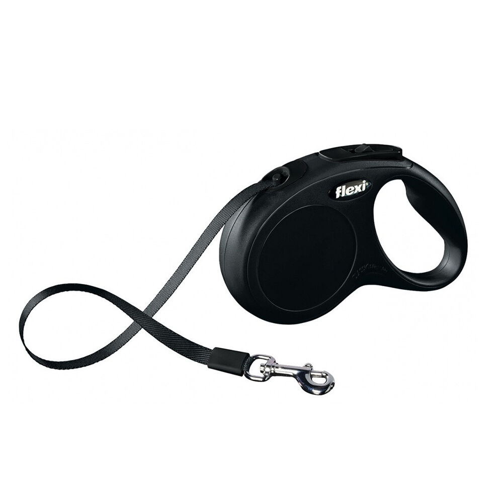 Flexi Guinzaglio New Classic Small Nero 5 mt, , large