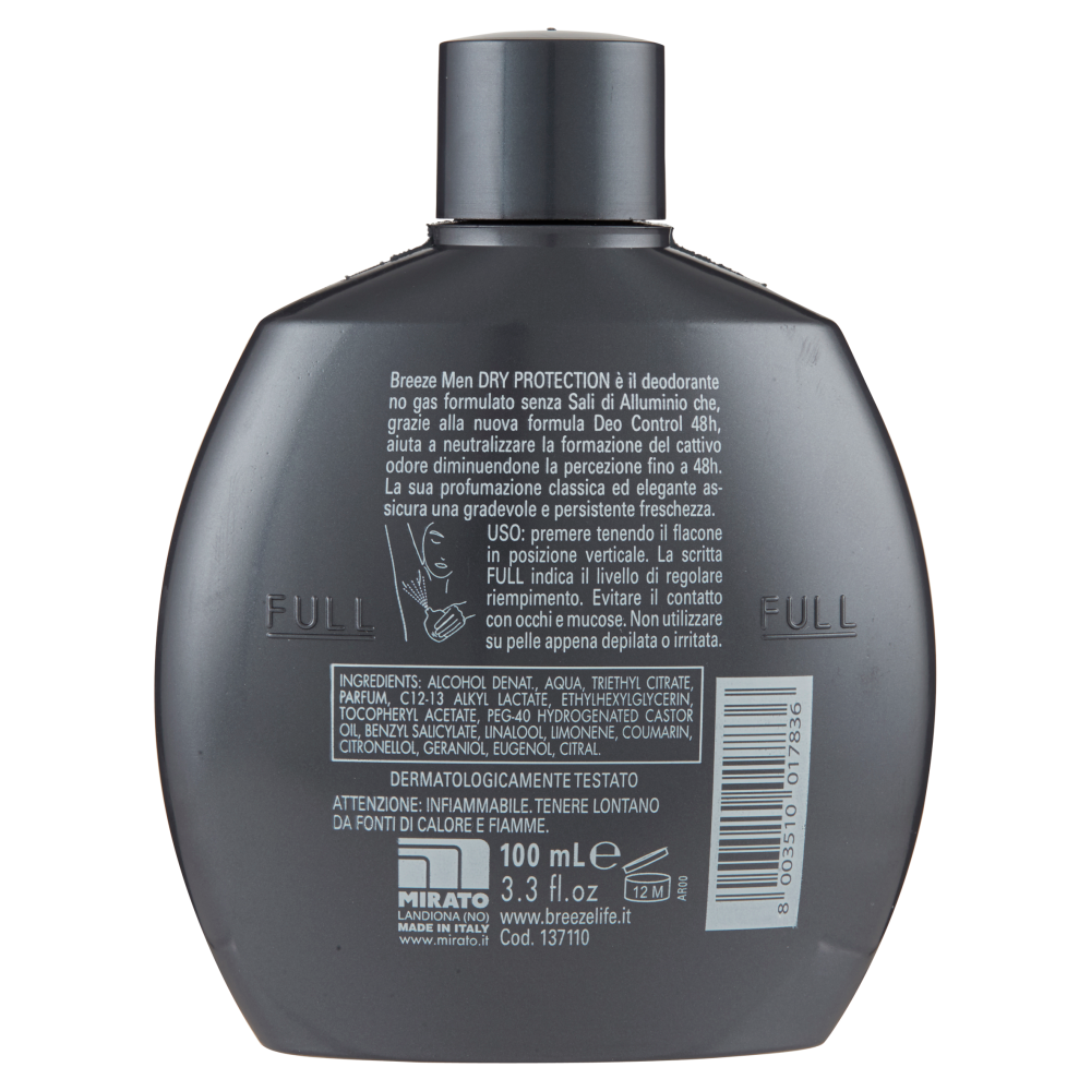 Breeze Men Dry Deodorante Squeeze 100ml, , large