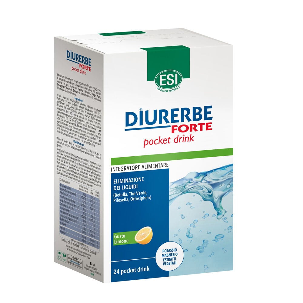 Esi Diurerbe Forte 24 Pocket Drink Gusto Limone - Integratore Drenante - Immagine 11