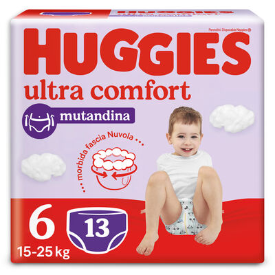 Huggies Pannolini Ultra Comfort Mutandina Taglia 6 (16-30 Kg) 13 Pannolini
