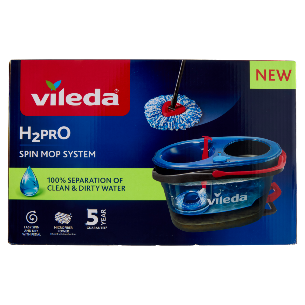 Vileda Blu/Rosso/Nero H2pro, Utensili Pulizia, - Immagine 4
