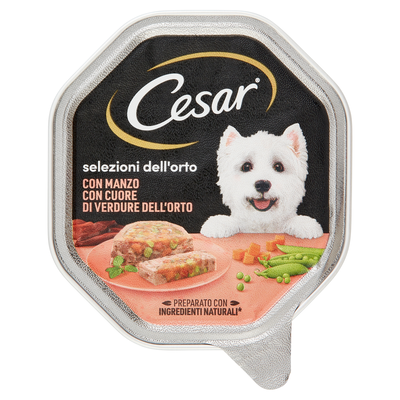 Cesar Dog Selezioni dell'Orto con Gustoso Manzo e Cuore di Verdure 150 gr