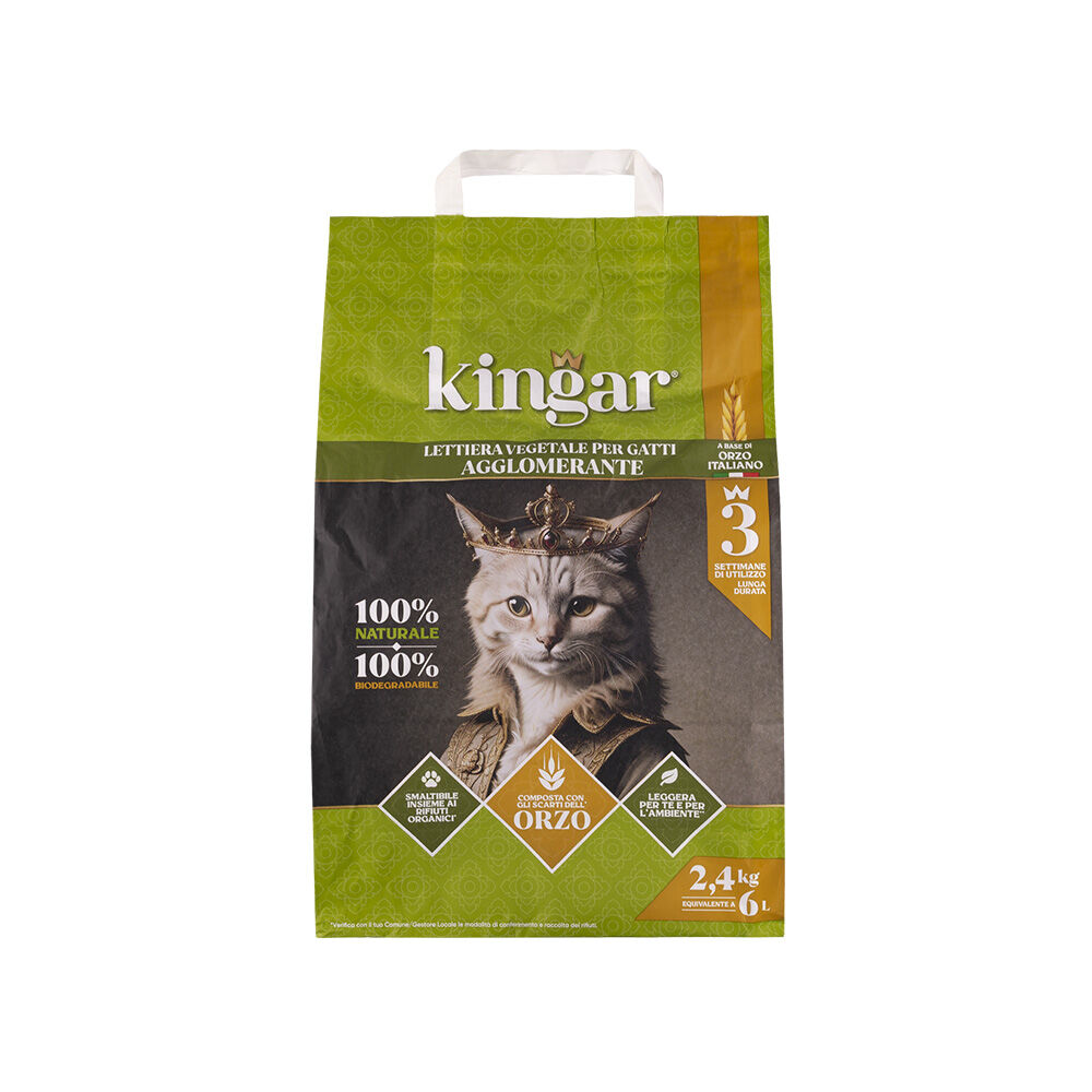 Kingar Cat Lettiera Agglomerante Vegetale, , large